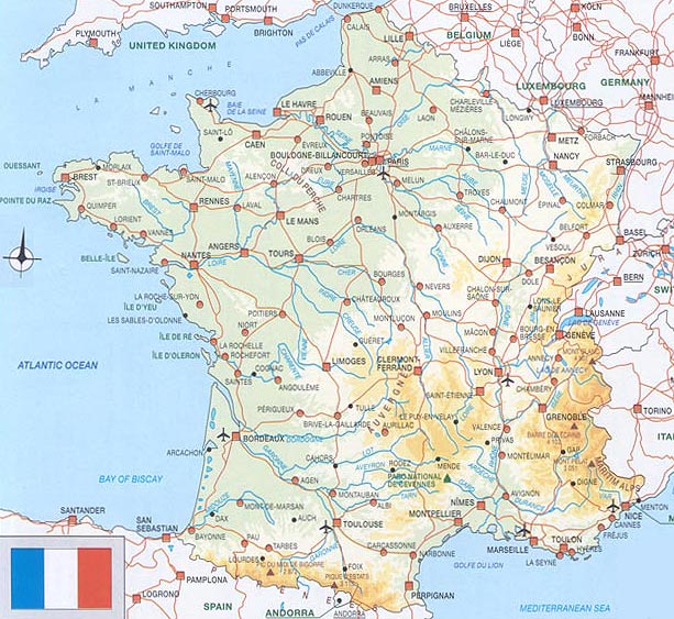 Francia Mapa Rutas